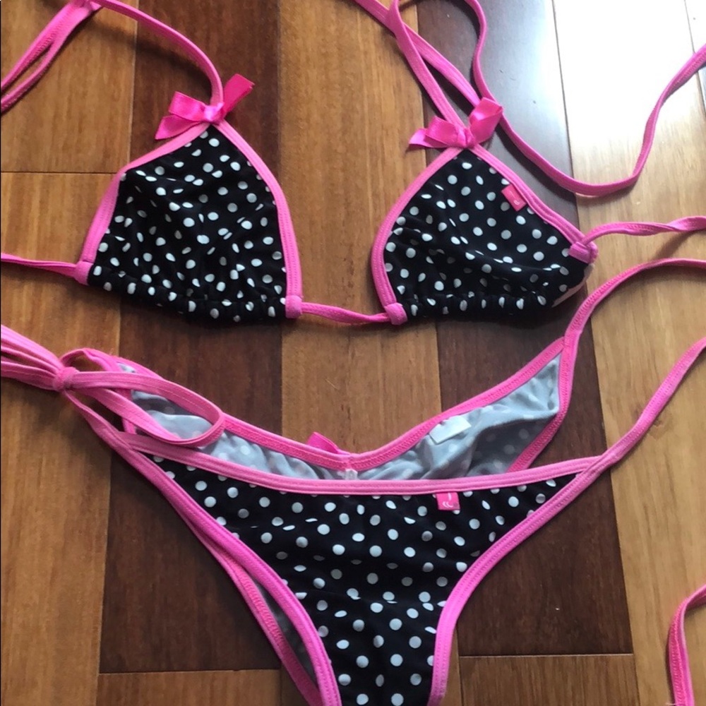 Chynna dolls pink polka dot bikini